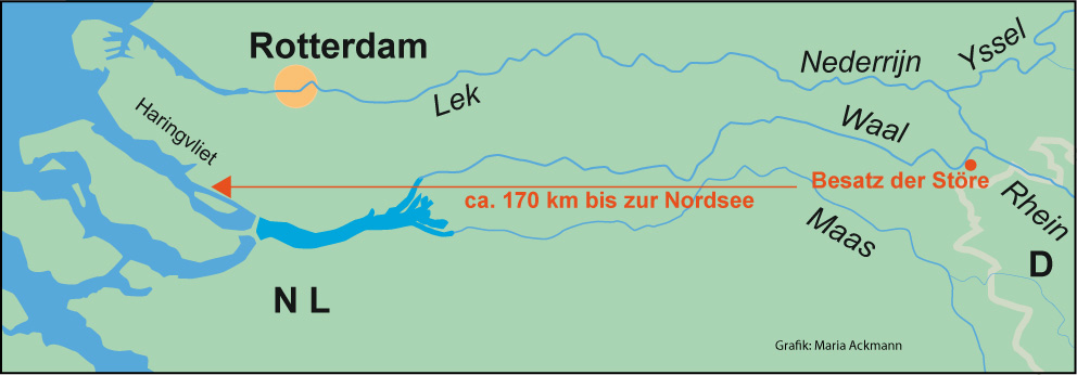 Übersichtskarte Waal, Niederlande